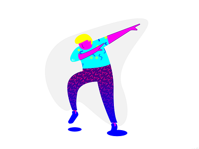 Dab dab dab on haters dabbing dude graphic design illustration