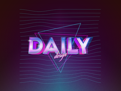 Daily Design 80s daily design graphic design illustration neon