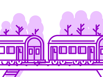 Travel By Train Pt.2 graphic design illustration rail track railroad train traveling