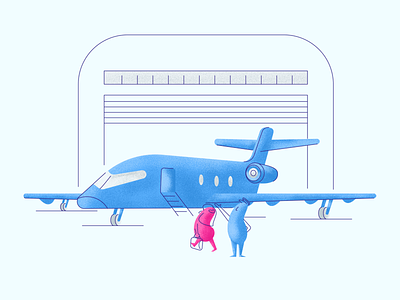 Business Airplane business woman divio graphic design hangar illustration jet people pilot private jet