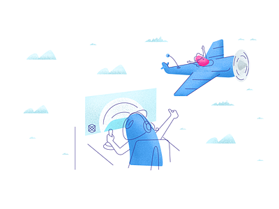 I got you! airplane autopilot flying free graphic design illustration