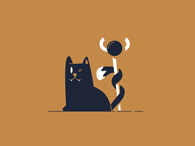 Egyptian Feline cat egyptian gods graphic design illustration kitty scepter