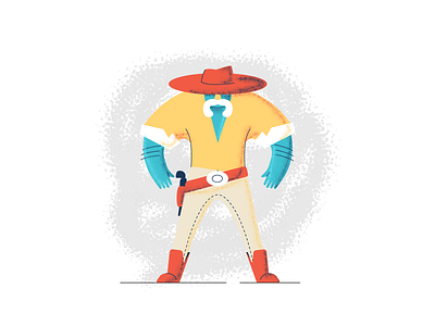 Gunslinger character cowboy graphic design gunslinger hat illustration revolver west westeren