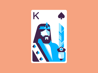 King Of Spades crown graphic design illustration kingofkings kingofspades minimal playingcards retro simple spades sword