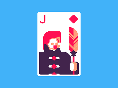 Jack Of Diamonds card deck cards diamonds graphic design icon illustration jackofdiamonds minimal retro rotunda simple