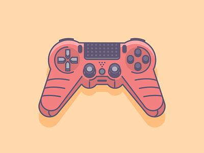 PS4 Controller controller gamepad graphic design graphicdesign icon illustration line minimal playstation 4 retro simple