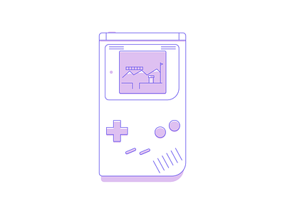 Gameboy console game gameboy graphic design icon illustration line mario minimal pc simple