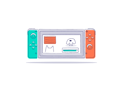 Nintendo Switch controller graphic design icon illustration line minimal nintendo pokemon retro simple switch video game