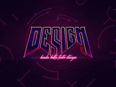 Design better design faster graphic design harder illustration neon neon colors power retro retro wave retrowave