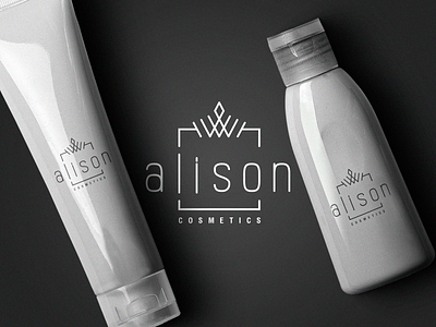 ALISON COSMETICS badge black white brand branding clean cosmetic cosmetics creative design logo typography vector