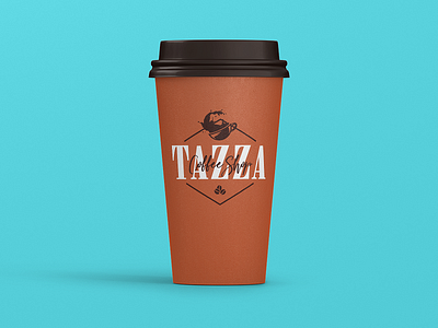 DAY 6 COFFEE SHOP LOGO 50dayschallenge badge brand branding coffee coffee shop coffeeshop dailylogochallenge day6 design illustration logo tazza typography vector