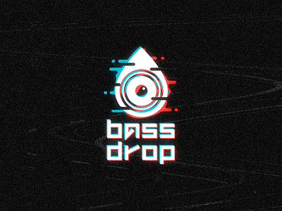 DAY 9 STREAMING LOGO 50dayschallenge audio badge bass brand branding dailylogo dailylogochallenge design drop edm glitch illustration logo music typography vector