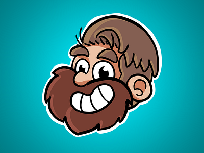 It's me! 2d 2d art art beard cartoon character drawing illustration smiling face