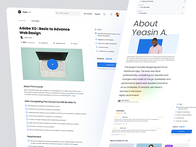 Course Overview - Sales Page about clean course details course preview course sales page graphic design landing page lms minimalism overview reviews tutor preview ui ux