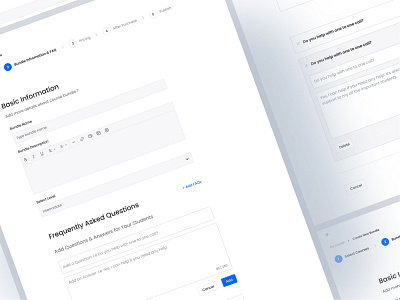 Bundle Course Creation - LMS admin lms clean ui learning management learning web app lms online education online tutor app teaching app user experience user interface web app web design