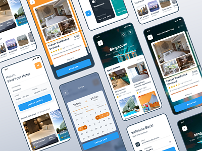 Hotel Booking UI Exploration 2020 booking flight hotel mobile app travel ui userinterface ux