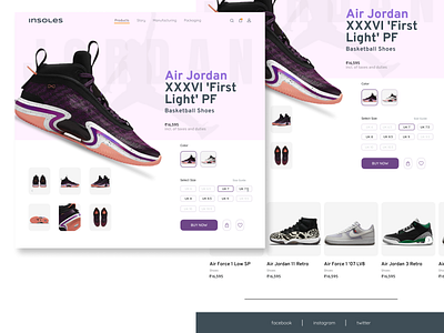 Shoe Store Landing Page #DailyUI app branding dailyui design graphic design illustration landingpage logo nike typography ui ux vector