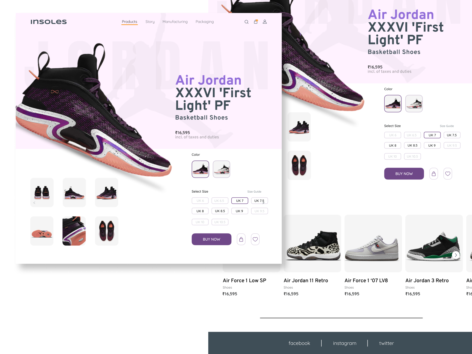 Shoe Store Landing Page #DailyUI by Aditya raj Singh on Dribbble