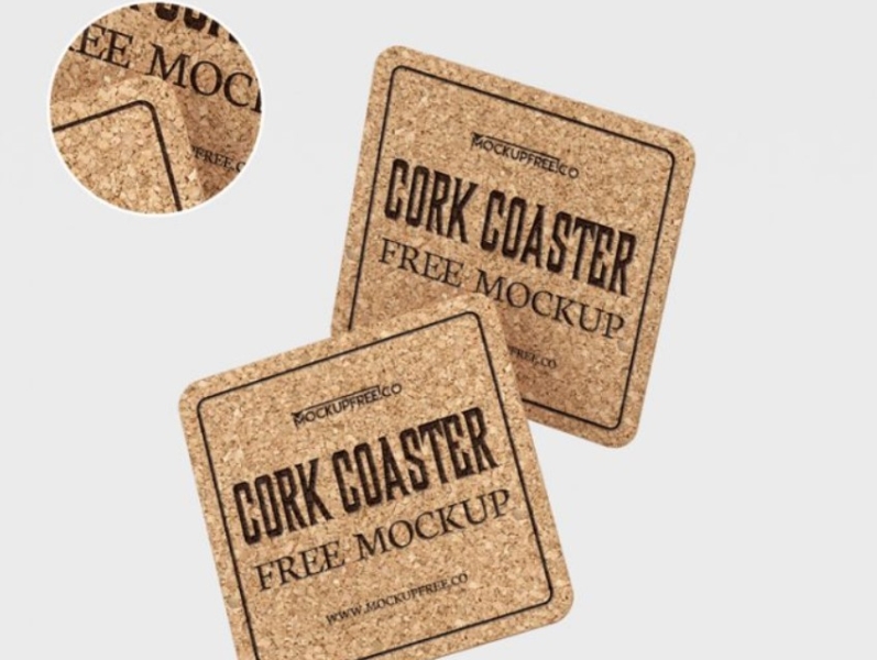 Free Cork Coaster Mockup by mockupfree on Dribbble