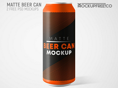 Matte Beer Can beer beer can can mockup drink mockup free mockup mockup packaging