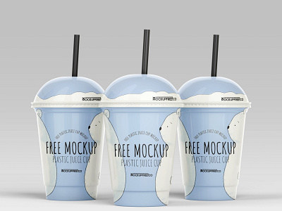 Free Plastic Juice Cup Mockup Template