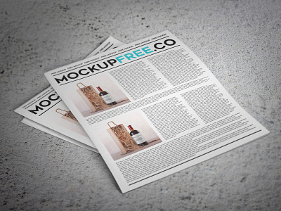 Download Free Newspaper Mockup Psd Template By Mockupfree On Dribbble