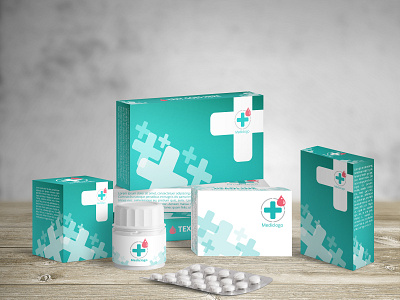 Download Free Medical Packaging Mockup PSD Template by Mockupfree on Dribbble
