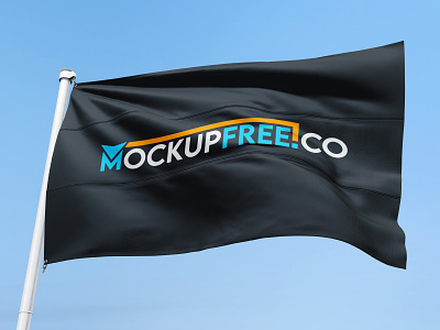Free Flag Mockup PSD Template branding design flag flag mockup flags free mockup mockup psd mockup template mockups product