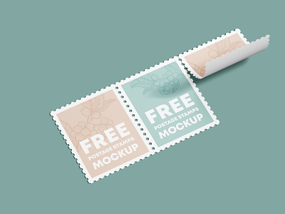 Free Postage Stamps Mockup PSD Template branding design free free mockup mockup mockups postage stamp mockup postage stamps product stamp mockup