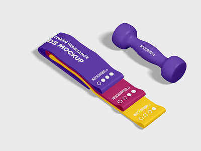 Free Fitness Resistance Bands Mockup in PSD accessory mockup design fitness fitness bands fitness mockup free free mockup free psd mockup mockup template mockups product resistance bands sport sport bands sport mockup