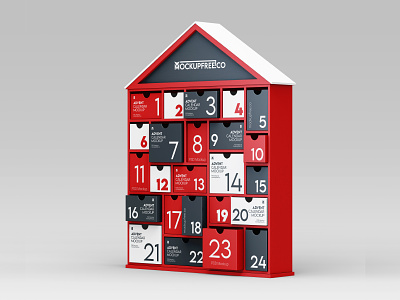 Free Advent Calendar Mockup PSD Template
