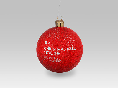 Free Christmas Ball Mockup PSD Template