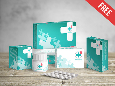 Medical Packaging - Free PSD Mockup