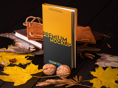 Notebook in Autumn Scenery – 3 Free PSD Mockups
