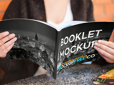 Booklet – 12 Free PSD Mockups booklet cafe camera free hands magazine mockup mockups phone product reads