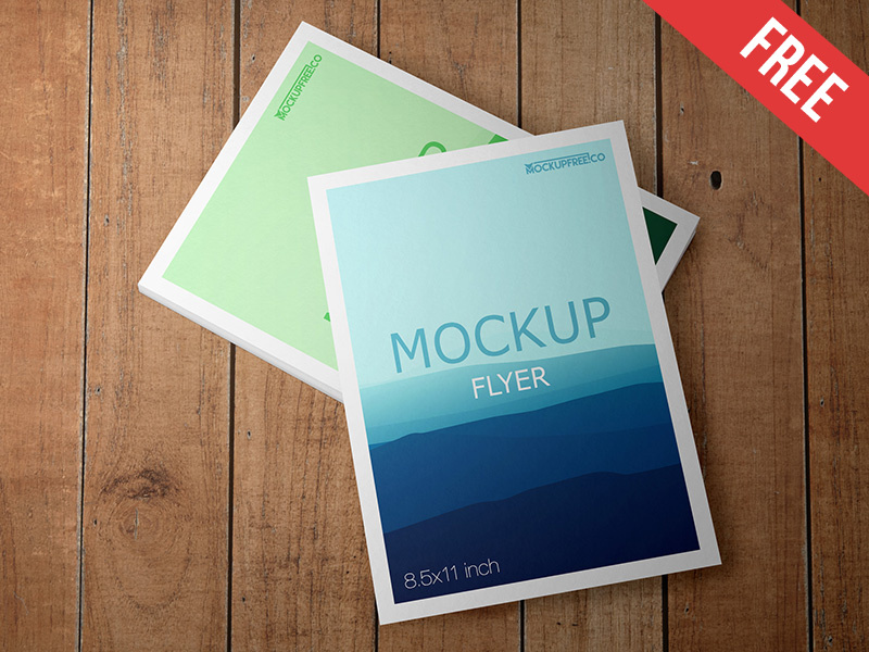 Flyer - Free PSD Mockup mockups product free mockup wall table stack poster paper flyer afisha
