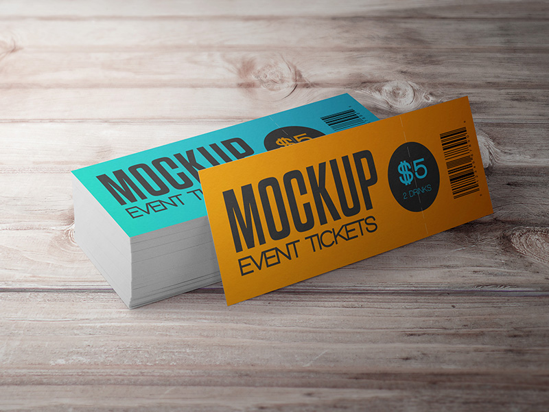 Download Event Tickets - 12 Free PSD Mockups by Mockupfree on Dribbble