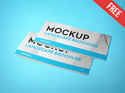 Landscape Brochure - 2 Free PSD Mockups booklet brochure catalog clean free horizontal landscape magazine mockup mockups presentation product