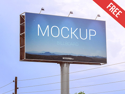 Billboard – Free PSD Mockup advertisement advertising banner billboard exterior free mockup mockups outdoor product signboard