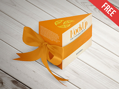 Cake Packaging Gift Box – Free PSD Mockup birthday box cake candy free fruit gift mockup mockups package packaging product