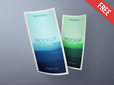 DL Flyer – 2 Free PSD Mockups dl flyer free leaflet mockup mockups paper presentation print product realistic report
