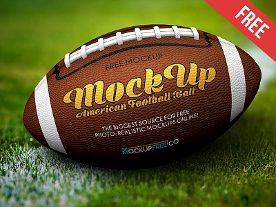 American Football Ball – Free PSD Mockup american ball court field football free league mockup mockups product rugby sport