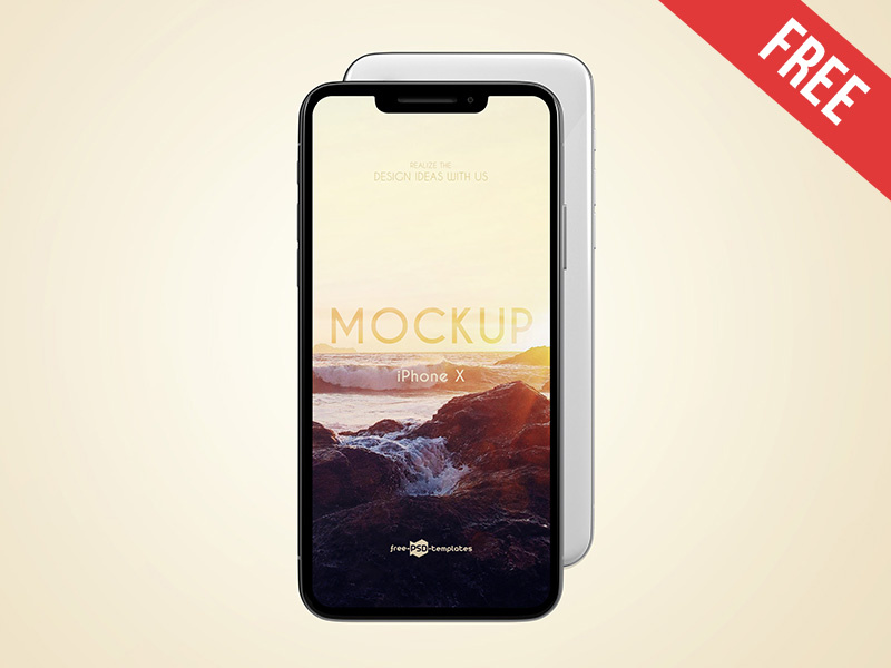 3 Free iPhone X Mock-ups in PSD mockups product free mockup ui touch smartphone smart screen retina iphone x apple
