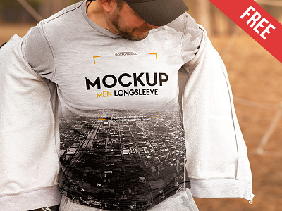 Men Longsleeve – 2 Free PSD Mockups apparel blouse cloth clothing cotton free hoodie long long sleeve mockup mockups product