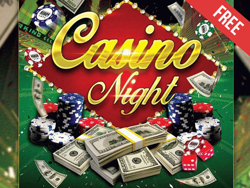 casino night template flyer psd cards dribbble money dice vegas