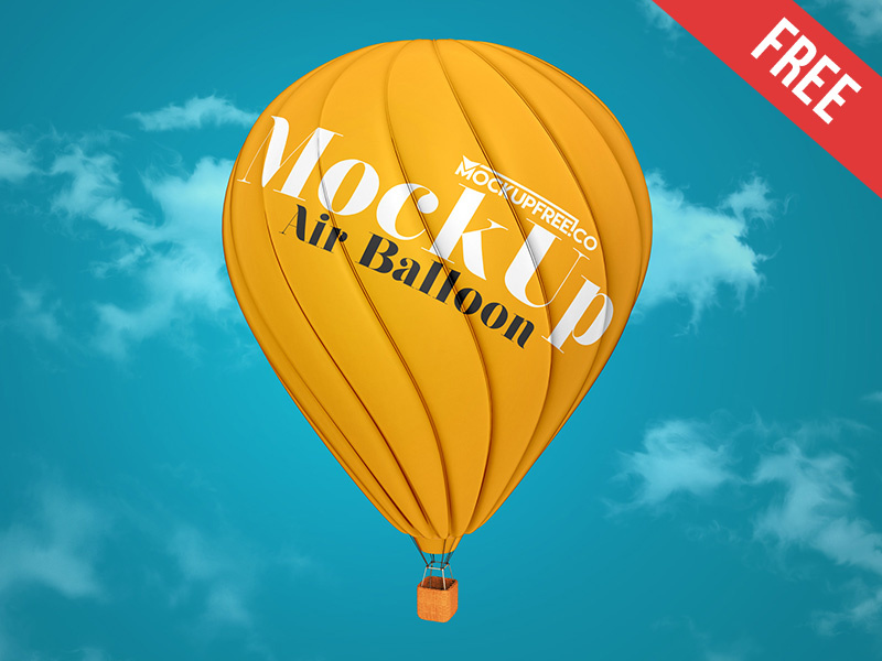 Download Air Balloon Free Psd Mockup By Mockupfree On Dribbble