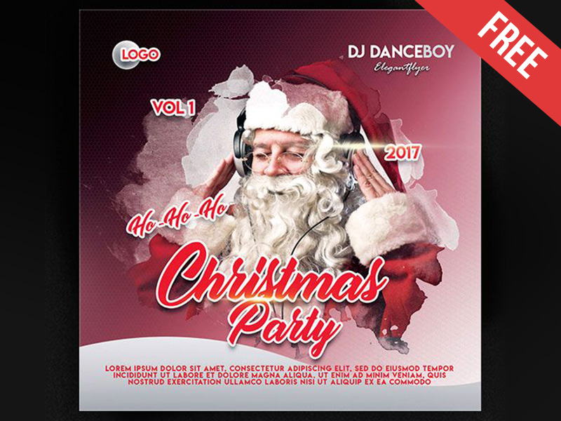 Christmas Party – Free CD Cover PSD Template by mockupfree.co on Dribbble