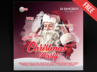 Christmas Party – Free CD Cover PSD Template cd cd cover christmas christmas party party