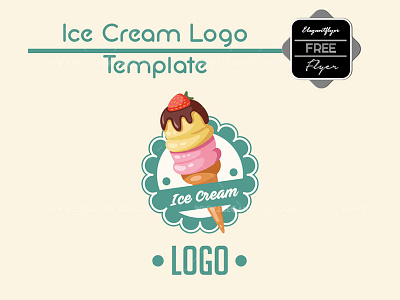 Ice Cream – Free Logo Template beautiful cafe color cute download food free gentle ice cream ice cream parlor icon illustrator