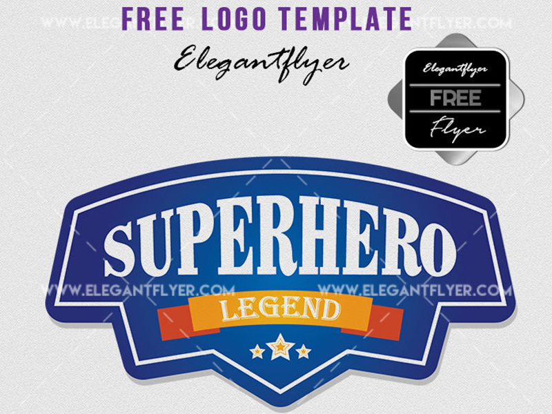 superhero logotype free logo template by mockupfree dribbble